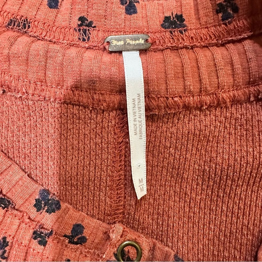 Free People Coral Waffle Knit Long Sleeve Top - Picture 11 of 11